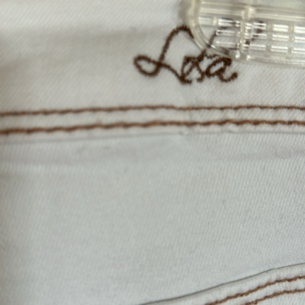 Lola Jeans Kate crew high rise four way 360 comfort stretch Lively ECRU size 4 - Picture 7 of 13
